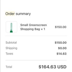 AUTHENTIC TELFAR MINI GREEN SCREEN SHOPPING BAG